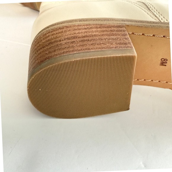 Marc Fisher New LTD Cream Pointed toe Chelsea Boots Block Heel Women Sz 8M NWOT - Picture 8 of 8